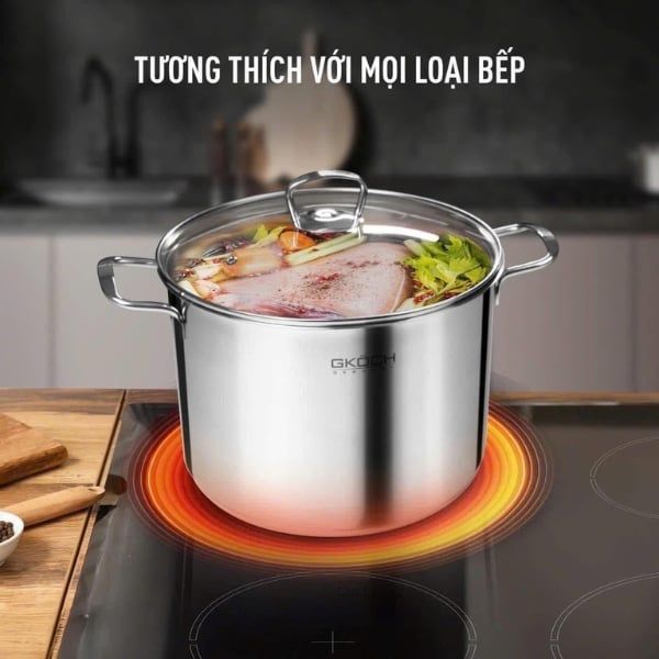 Nồi luộc gà Gkoch Germany 28cm - 12l Đường kính: 28cm – Chiều cao: 22cm