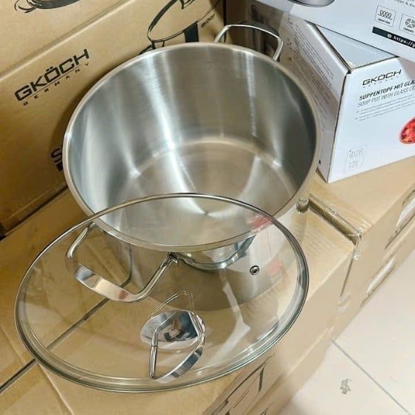 Nồi luộc gà Gkoch Germany 28cm - 12l Đường kính: 28cm – Chiều cao: 22cm