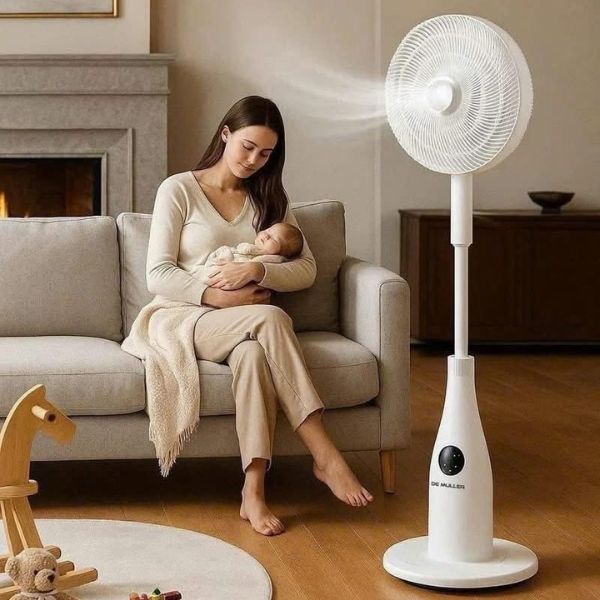 Quạt tạo ẩm Quạt phun sương tạo ẩm De Muller Với công suất 80 W, máy không chỉ đảm bảo lưu thông không khí mạnh mẽ mà còn tạo ra bầu không khí mát mẻ