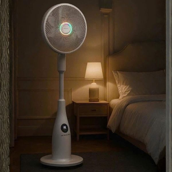 Quạt tạo ẩm Quạt phun sương tạo ẩm De Muller Bình chứa nước 2 lít rộng rãi,