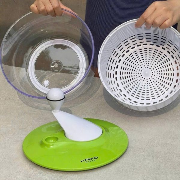 Rổ quay rau li tâm Kaiyo 5.5L Rổ quay rau này dòng cao cấp, lực xoay cực nhẹ mà tốc độ xoay rất mạnh