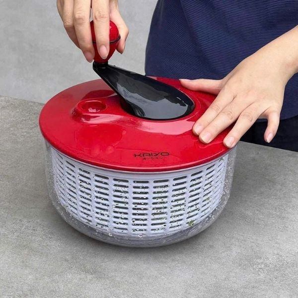 Rổ quay rau li tâm Kaiyo 5.5L Rổ quay rau này dòng cao cấp, lực xoay cực nhẹ mà tốc độ xoay rất mạnh