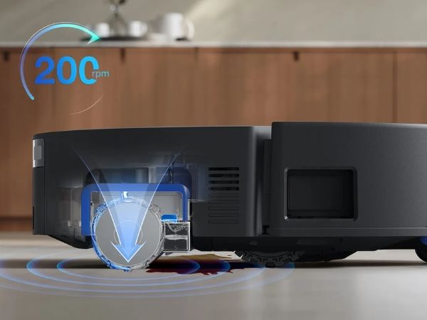 Đặc điểm Robot Hút Bụi Lau Nhà Ecovacs Deebot T80 Omni Hiệu suất lau nhà vượt trội với Công nghệ lau nhà tự động giặt tức thì OZMO ROLLER tiên tiến