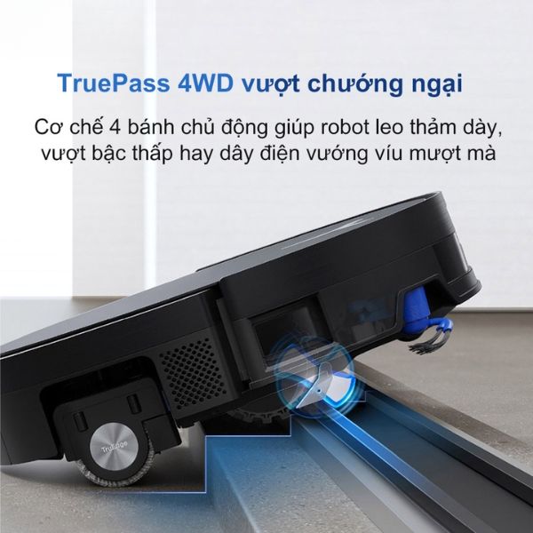 Ecovacs Deebot X11 - Hệ thống vượt chướng ngại TruePass với 4 bánh chủ động