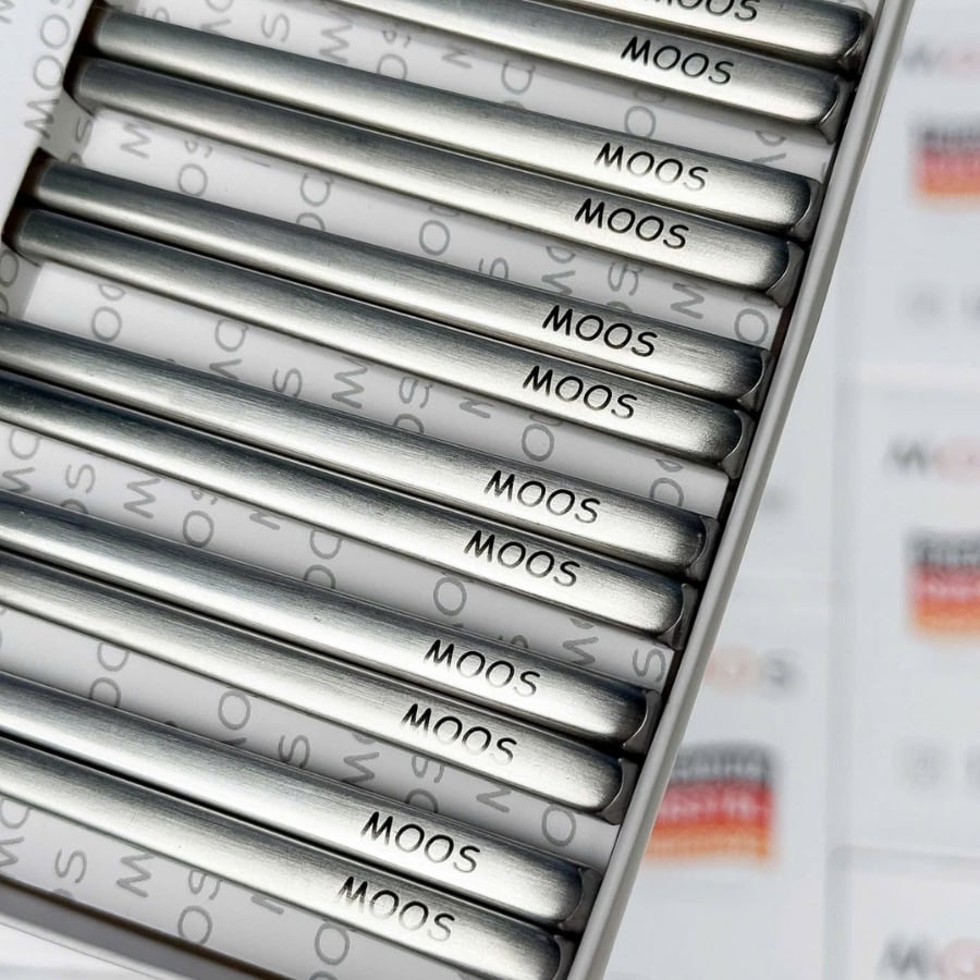 Set 12 đôi đũa inox Moos Đức Chất liệu inox sus 316 cao cấp an toàn sức khỏe
