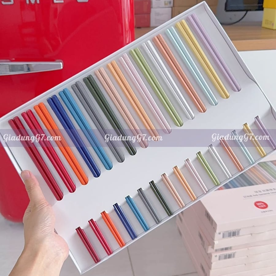 Set 16 đôi đũa Staub màu Pastel