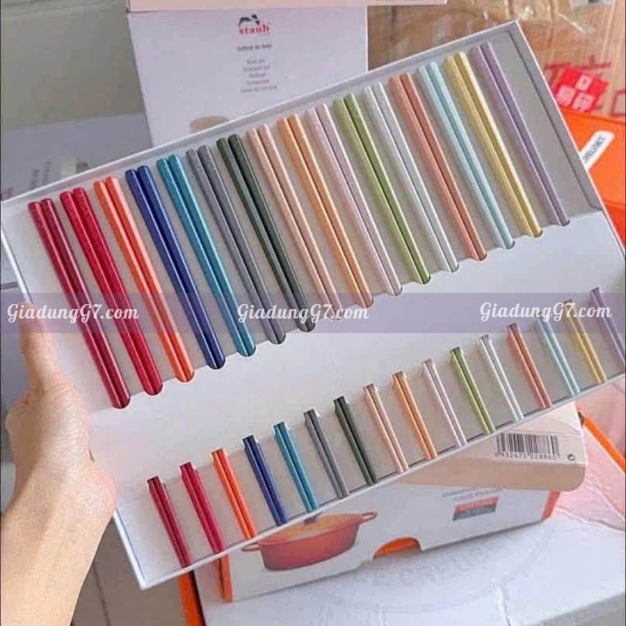 Set 16 đôi đũa Staub màu Pastel