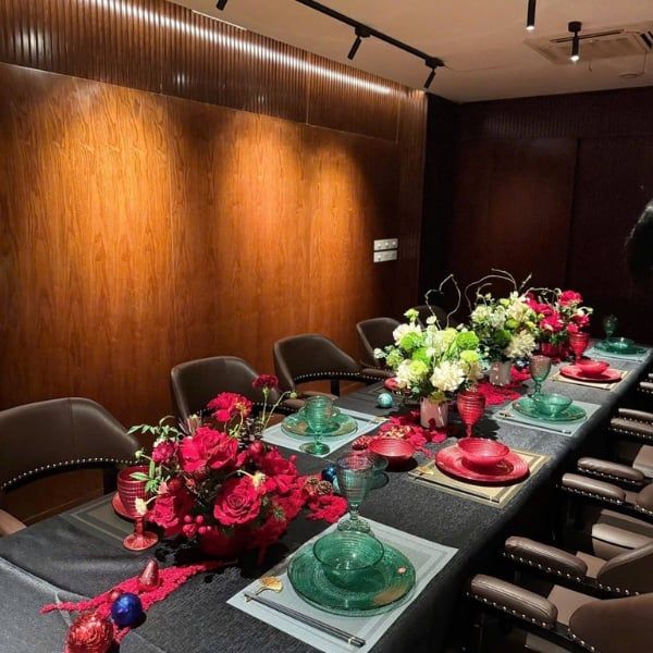 Set 18 món bát đĩa ly Viola - Màu đỏ