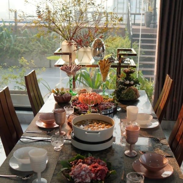 Set 18 món bát đĩa ly Viola - Màu Trắng