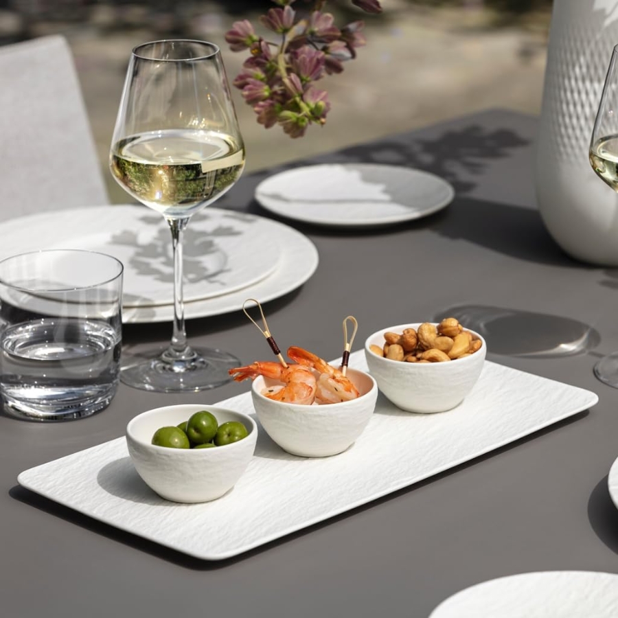 Set 3 bát nước chấm kèm khay Villeroy & Boch rock Phù hợp cho tiệc tùng
