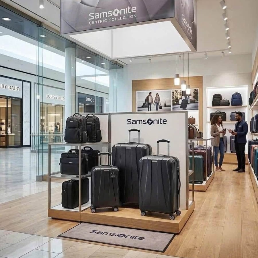 Vali Samsonite Centric 2 với các bánh xe quay 360 độ trơn tru