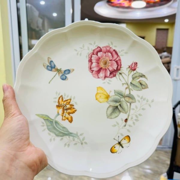 Set 4 đĩa Lenox Butterfly Meadow 28cm Thiết kế tinh xảo, mang hơi thở thiên nhiên