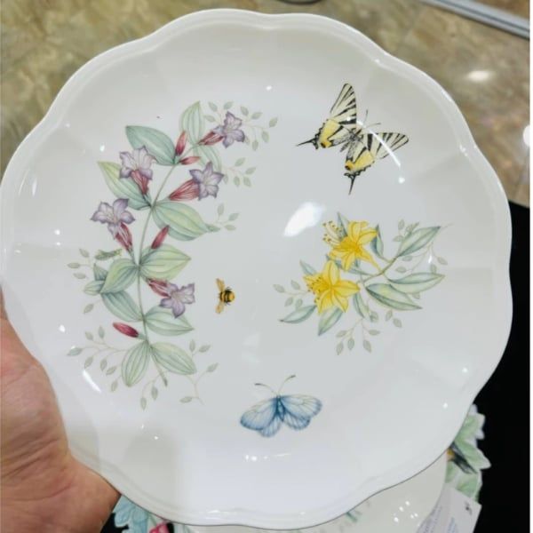Set 4 đĩa Lenox Butterfly Meadow 28cm Thiết kế tinh xảo, mang hơi thở thiên nhiên