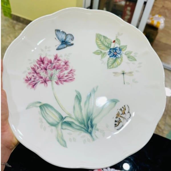 Set 4 đĩa Lenox Butterfly Meadow 28cm Thiết kế tinh xảo, mang hơi thở thiên nhiên