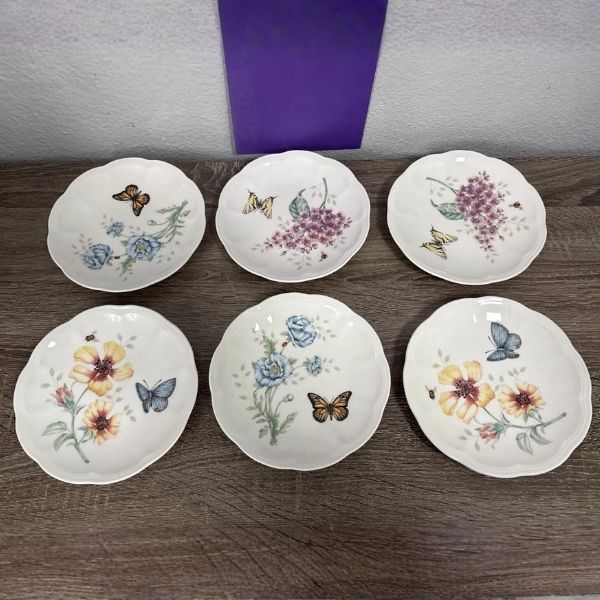 Set 6 đĩa Lenox Butterfly Meadow 15.2cm Thiết kế tinh xảo, mang hơi thở thiên nhiên