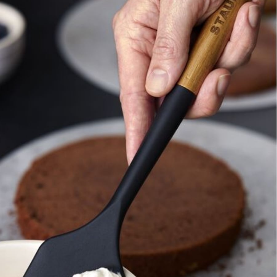 Thìa Staub Spatula Palette Knife 30cm Đầu silicon hình thìa