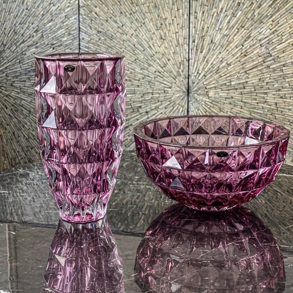 Tô pha lê Bohemia Diamond 28cm thể hiện tay nghề điêu luyện của người làm pha lê