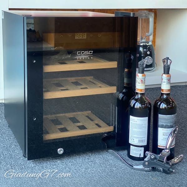 Tủ rượu Caso WineExclusive 12 - Thiết kế tủ làm mát rượu vang, chứa tối đa 12 chai, 1 vùng nhiệt độ