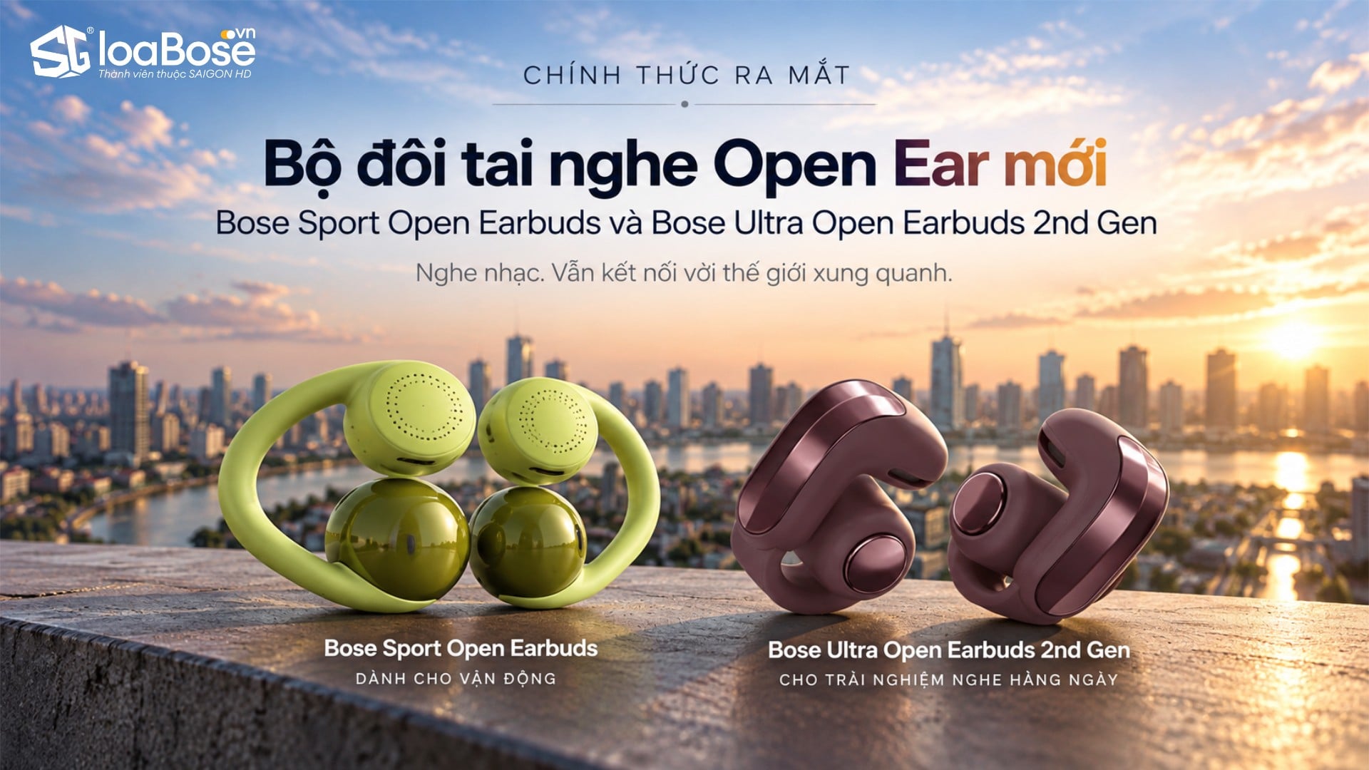 Bose giới thiệu 2 mẫu tai nghe dạng mở mới 202: Sport Open Earbuds & Ultra Open Earbuds 2nd Gen