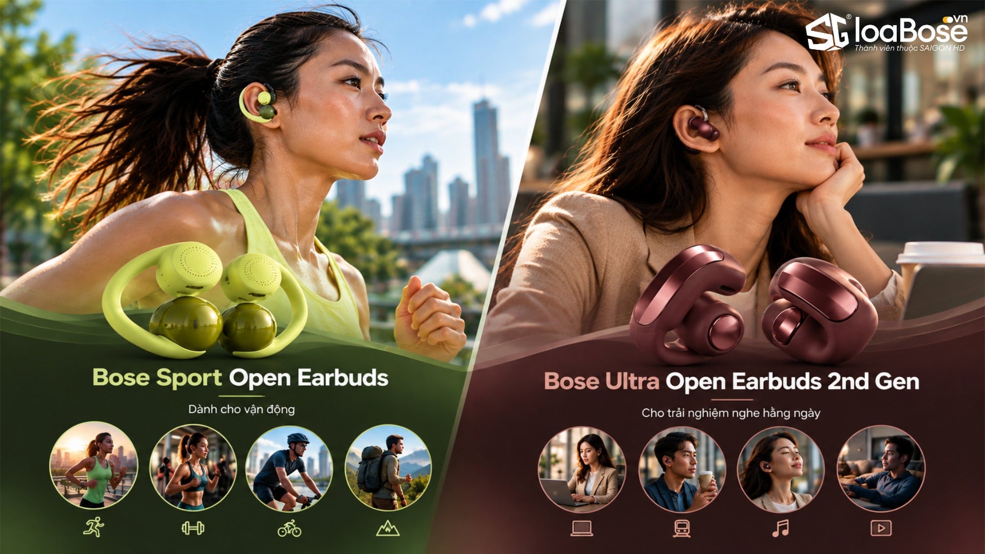 Tư vấn lựa chọn tai nghe Open Ear phù hợp: Bose Sport Open Earbuds & Bose Ultra Open Earbuds 2nd Gen