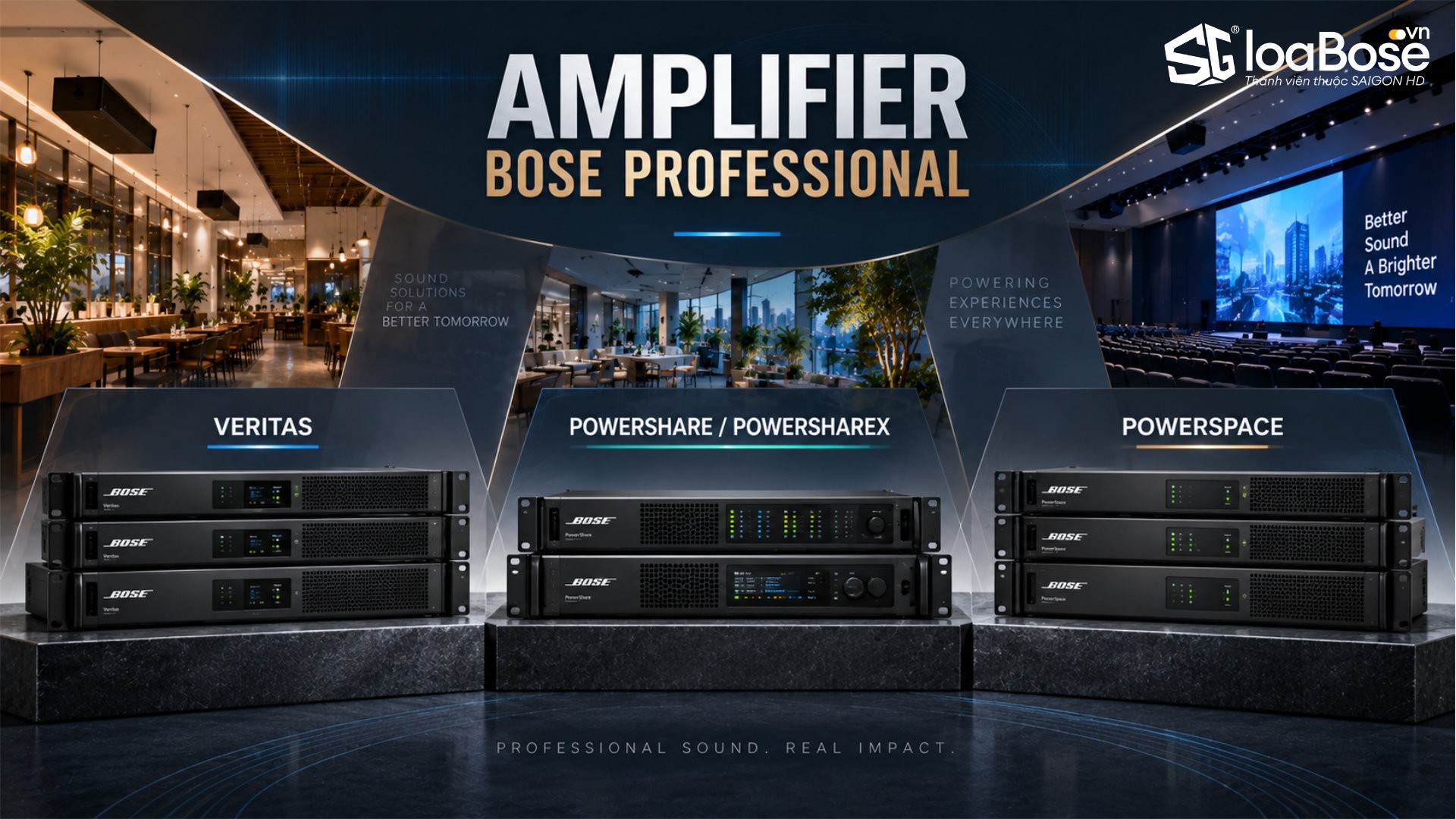 Các dòng Power Amplifier, Amply công suất, cục đẩy công suất chuyên nghiệp của Bose Professional