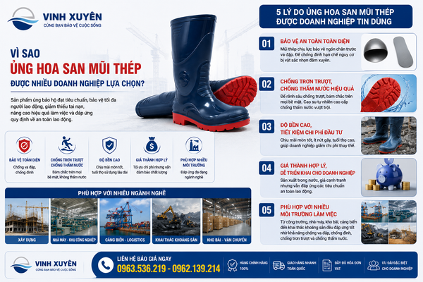 Vì sao ủng Hoa San được nhiều doanh nghiệp lựa chọn