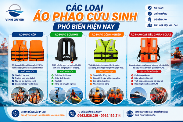 Các loại áo phao cứu sinh phổ biến hiện nay