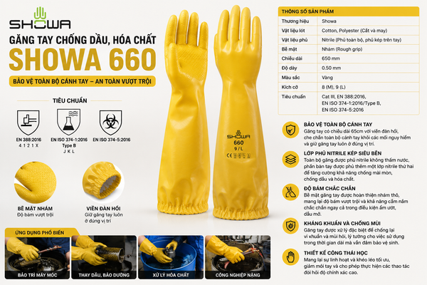 Găng tay chống hóa chất Showa 160