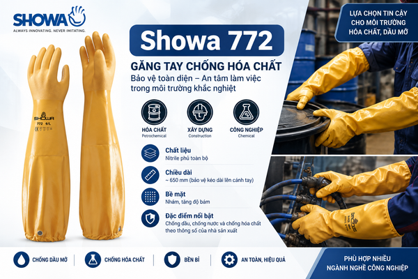 Găng tay chống hóa chất Showa 772