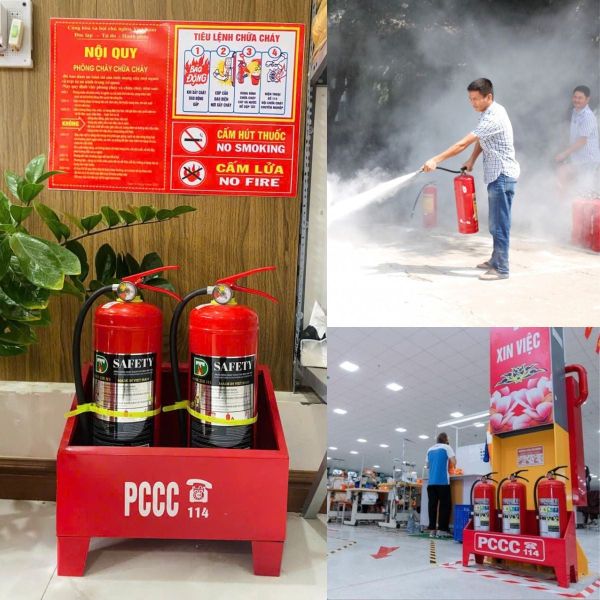 Đặt bình chữa cháy đúng vị trí, tiện lợi khi sử dụng