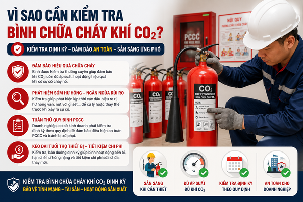 Vì sao cần kiểm tra bình chữa cháy khí