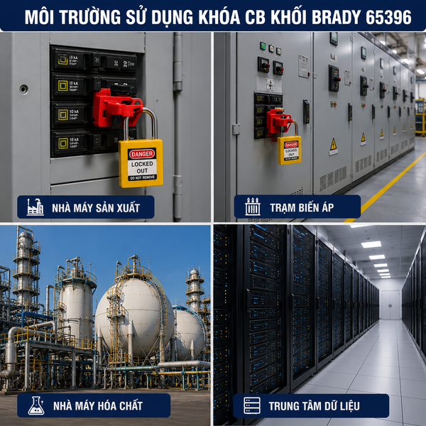 Môi trường sử dụng của khóa khối an toàn Brady
