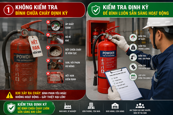 Kiểm tra bình chữa cháy định kỳ