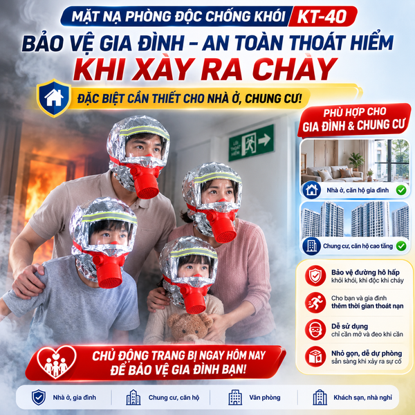 Môi trường sử dụng Mặt nạ chống khói PCCC KT-40