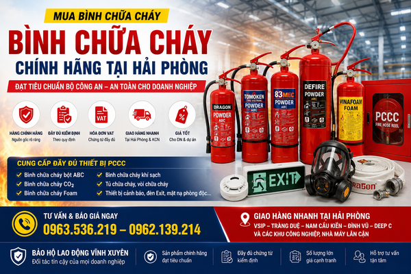 Mua bình chữa cháy chính hãng tại Hải Phòng