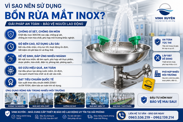 Vì sao nên sử dụng bồn rửa mắt inox