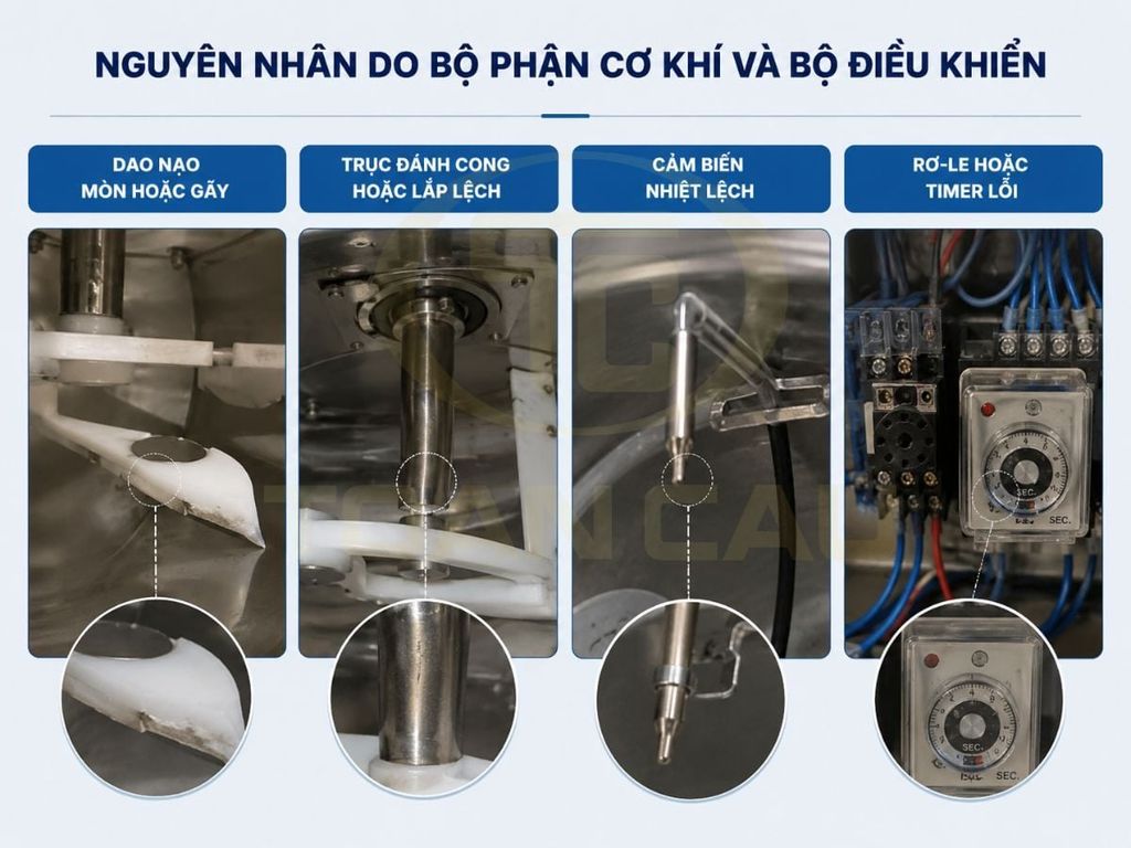 Chuỗi nhân quả vì sao để máy làm kem chạy không tải lâu lại làm xilanh đóng đá