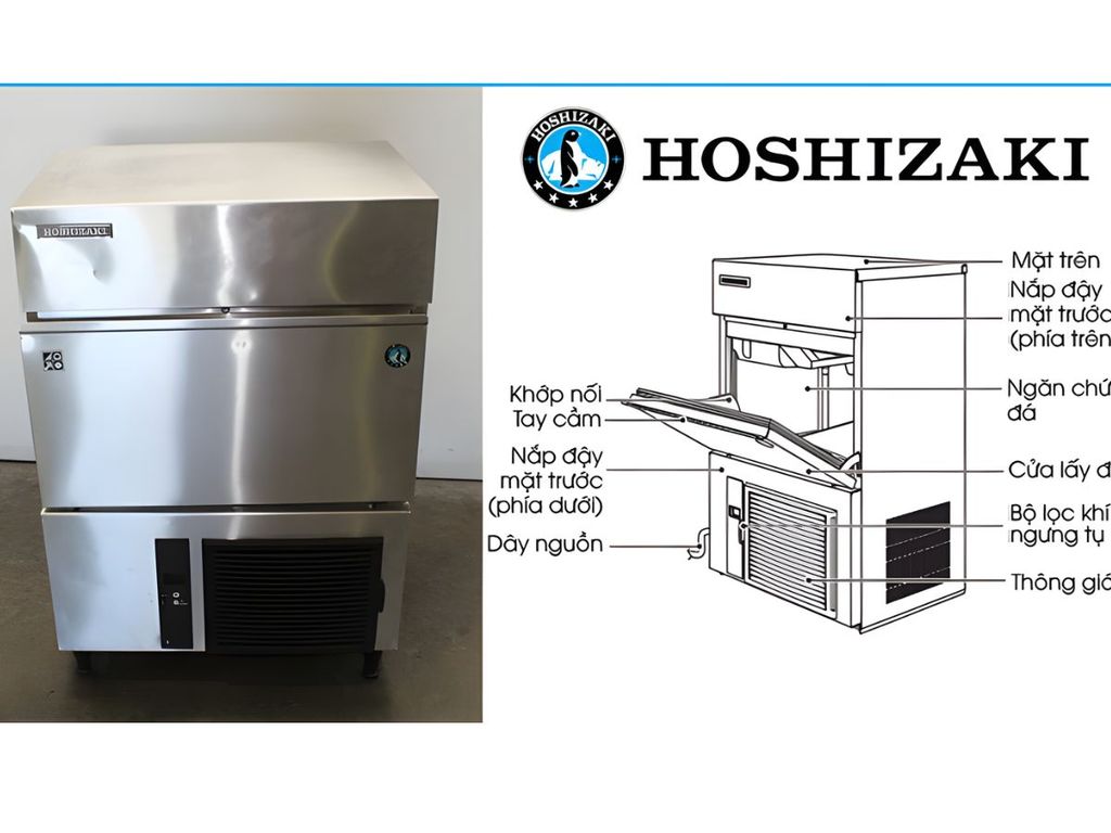 cấu tạo máy làm đá viên hình ngôi sao Hoshizaki IM-65NE-S