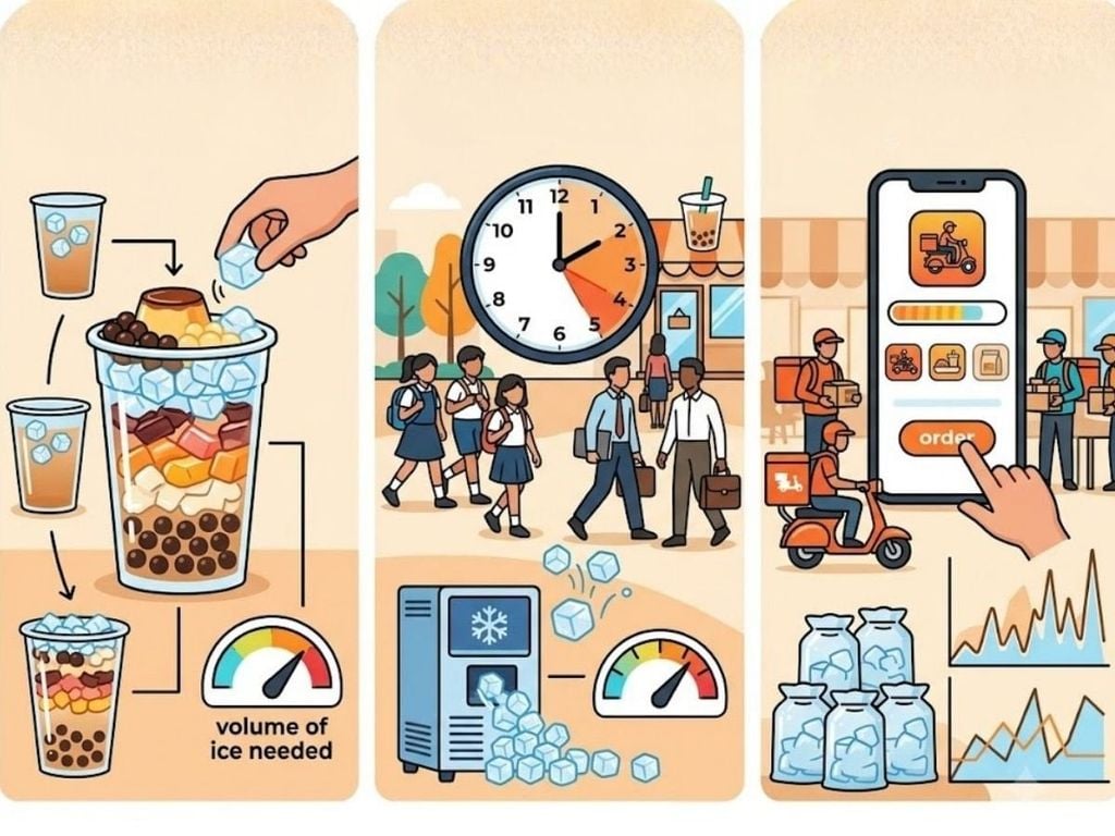 Ba yếu tố ảnh hưởng công suất máy làm đá cho quán trà sữa