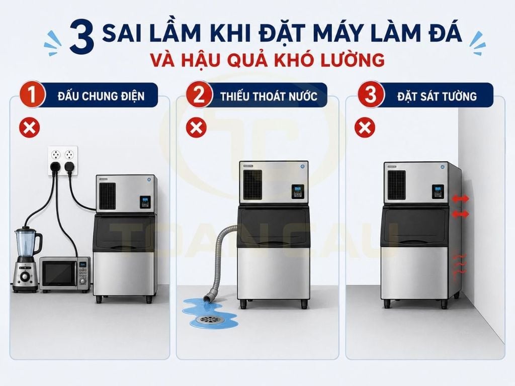 3 sai lầm thường gặp khi chuẩn bị lắp máy làm đá công nghiệp