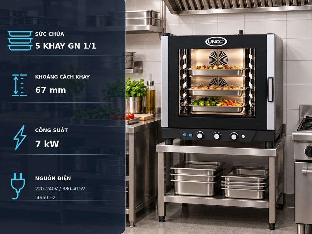 Lò nướng đối lưu Unox Cheflux XV393