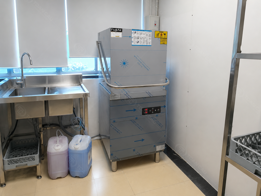 Máy rửa bát công nghiệp Fuji Air FJ-H5DC-3 công suất 60 rack/giờ