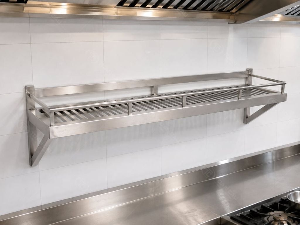 Kệ bếp inox treo tường 1 tầng giá nan TC-KNT01 trong không gian bếp