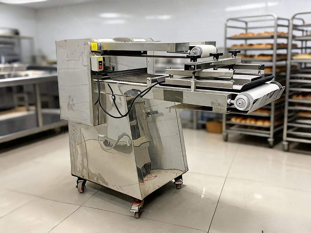 Máy se bột 1 băng tải phù hợp với cơ sở làm bánh có quy mô vừa