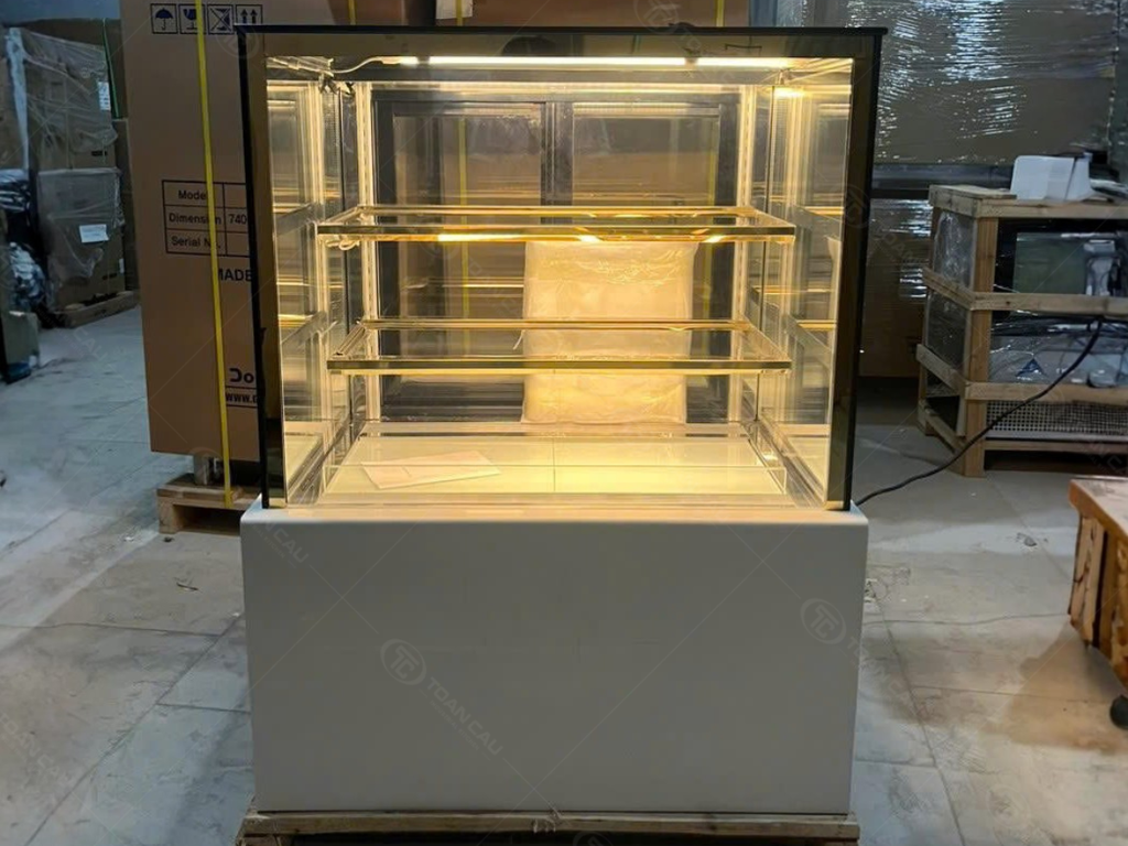 Tủ bánh kem 3 tầng kính vuông Snow Queen