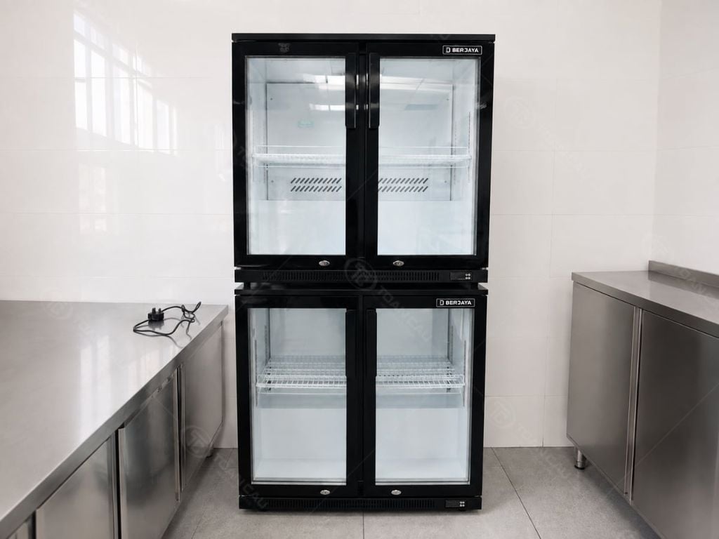 Tủ mát quầy bar Berjaya BJY-2DBC198BS-B trực diện