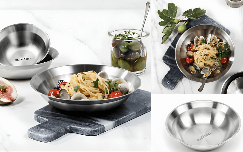Bộ 3 Dĩa Sâu Tròn Inox Cao Cấp Cuitisan EC11-043S3