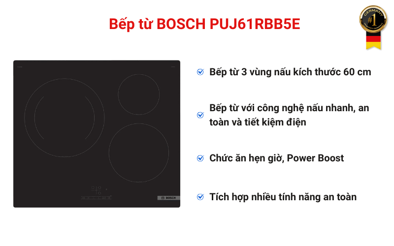 Bếp từ BOSCH PUJ61RBB5E