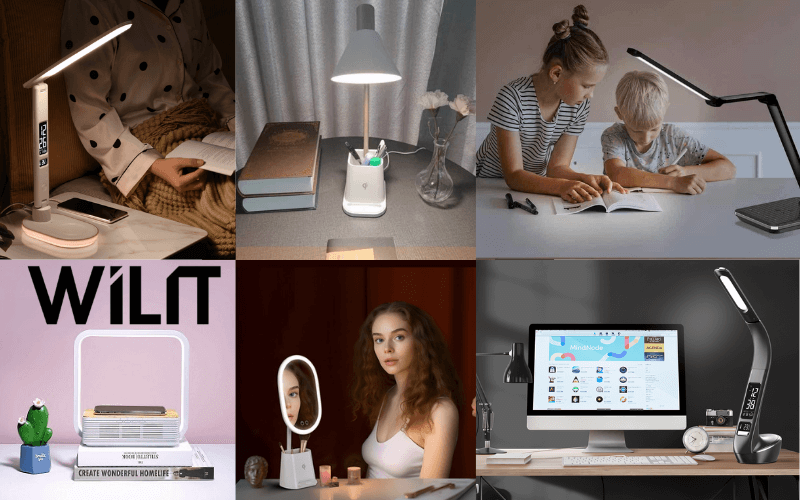 Gương trang điểm cảm ứng tích hợp đèn LED kèm sạc không dây WILIT QU10AM đến thương hiệu WILIT