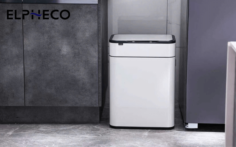 Thùng rác cảm ứng ELPHECO nắp inox 30L/40L có thùng rác rời bên trong & khử mùi ozone, nhiều màu